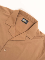 Linen look Sand Color Half Sleeve Shirt