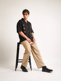 Embroidery Black Shirt