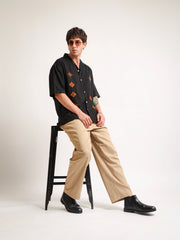 Embroidery Black Shirt