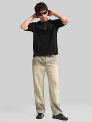 Brooklyn Embroidery Black Half Sleeve T-Shirt