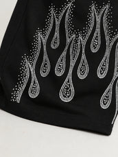 Barrel Fit Fire Flame Black Trackpant