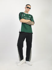 Bottle Green, White Dallas Half Sleeve T-Shirt