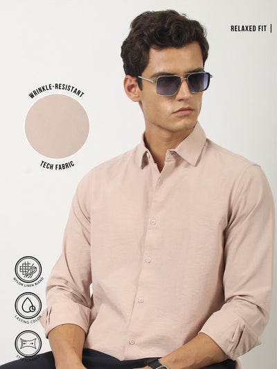 Light Pink Soft Tech Full Sleeve Shirt