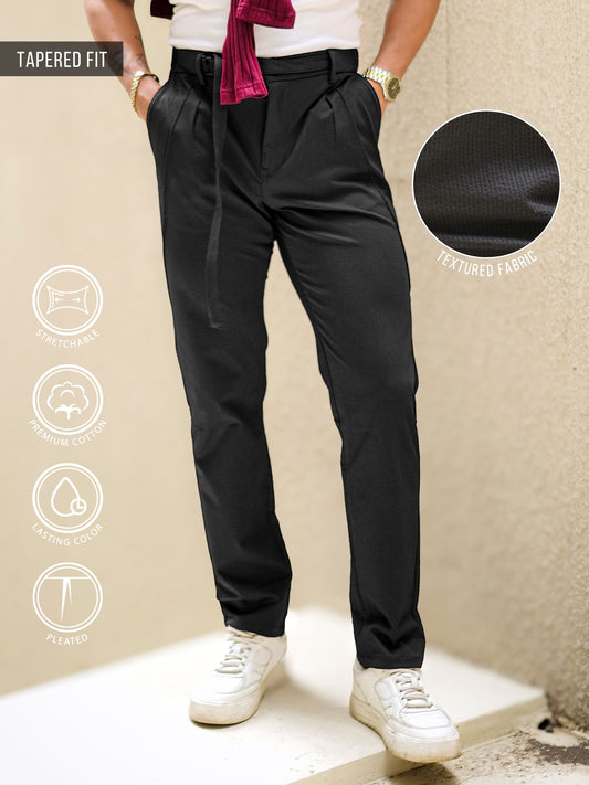 Amazon Stripe Black Trouser