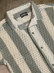 Resort Knit Green Half Sleeve Shirt