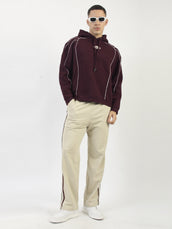 Detroit Arc Burgundy Full Sleeve Sweatshirt