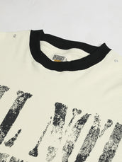 Will Not Alter Cream, Black Full Sleeve Boxy T-Shirt
