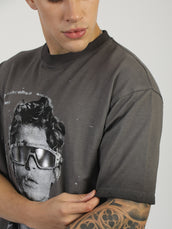 AcidWash Dark Grey Half Sleeve T-Shirt