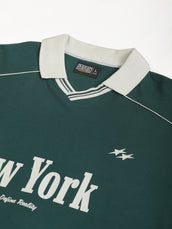 NewYork NYC Bottle Green Half Sleeve Polo T-Shirt