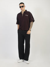 Burgundy Freedom City Half Sleeve Polo T-Shirt