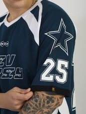 Teal Blue New Jersey Half Sleeve T-Shirt