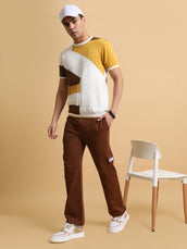 Solid Brown Baggy Fit Cargo