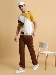 Solid Brown Baggy Fit Cargo