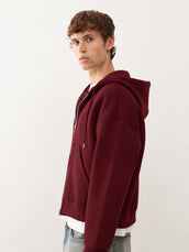 Dual Zip Burgundy Sweatshirt