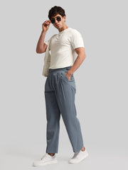 Classic Light Grey Double-Button Gurkha Trousers