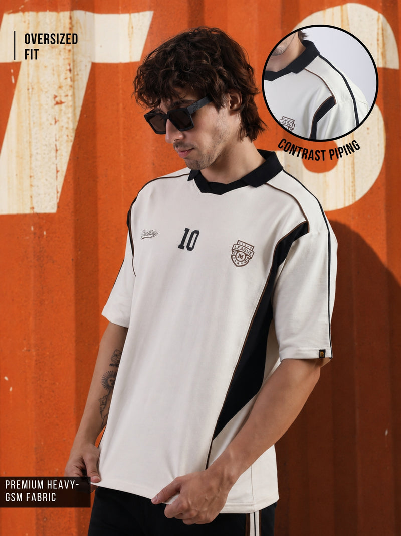 Destiny Cream Half Sleeve Polo T-Shirt