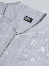 Embroidery Blue Shirt