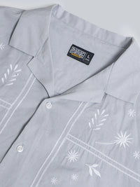 Embroidery Blue Shirt