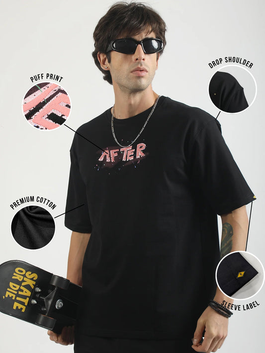 After Black, Pink Half Sleeve T-Shirt