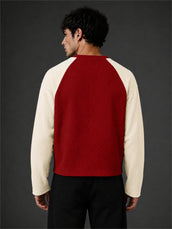 Blessed Red Waffle Full Sleeve T-Shirt