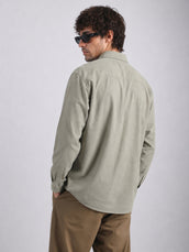 Mystic Bloom Spray Green Embroidery Full Sleeve Shacket