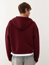 Dual Zip Burgundy Sweatshirt