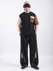 Atlanta Black Baggy Fit Trackpant