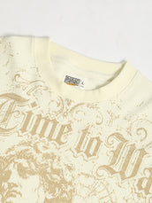 No Time Wasted Cream Full Sleeve T-Shirt