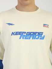 Doctor Sleeve Race Cream, Royal Blue Full Sleeve T-Shirt