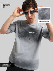Newyork Patch Grey Half Sleeve T-Shirt