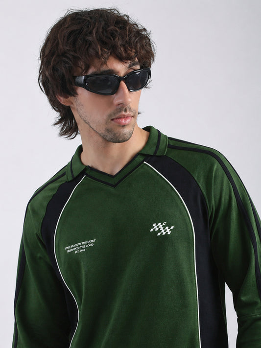 Find Peace Bottle Green Polo T-Shirt