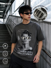 AcidWash Dark Grey Half Sleeve T-Shirt