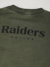 AcidWash Raider Olive Half Sleeve T-Shirt