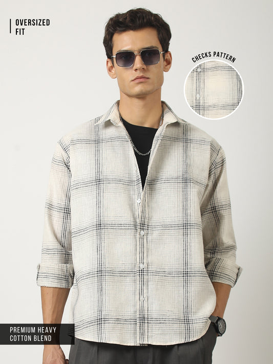 Graphite Plaid Cream Shirt