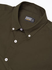 Soft Twill Olive Full Sleeve Shirt