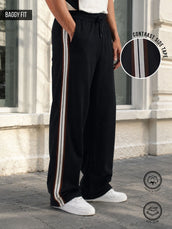 Vancouver Black Baggy Fit Trackpant