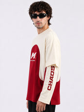 Doctor Sleeve Red, Cream T-Shirt