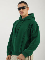 Raised Edages Bottle Green Full Sleeve Sweatshirt