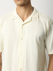 Cream Ozone Half Sleeve Shirt