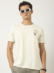 Nature Cream, Brown Half Sleeve T-Shirt