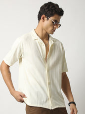 Cream Ozone Half Sleeve Shirt