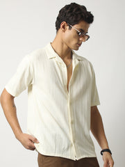 Cream Ozone Half Sleeve Shirt
