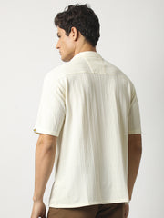 Cream Ozone Half Sleeve Shirt