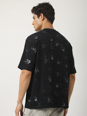 Washed Black Half Sleeve T-Shirt
