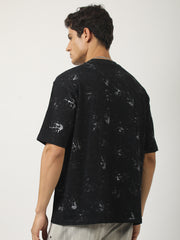 Washed Black Half Sleeve T-Shirt