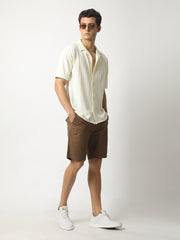 Cream Ozone Half Sleeve Shirt