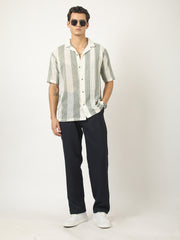 Resort Knit Green Half Sleeve Shirt