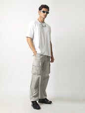Rock White Half Sleeve T-Shirt