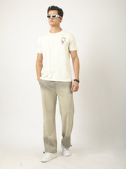 Nature Cream, Brown Half Sleeve T-Shirt