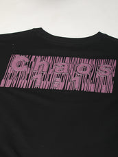 Chaos Print Black Half Sleeve T-Shirt